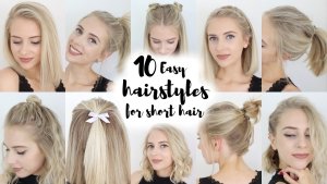 10种短发的超简单造型|10 Easy Hairstyles for SHORT Hair