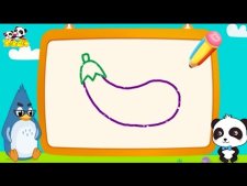 儿童间笔画启蒙教程-茄子Eggplant