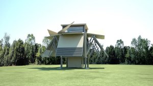 Prefab buildings by Ten Fold Engineering build themselves in eight minutes